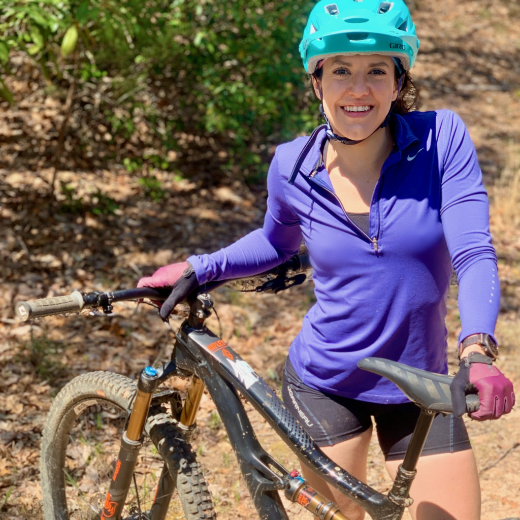 Katie houston with her mountain bike