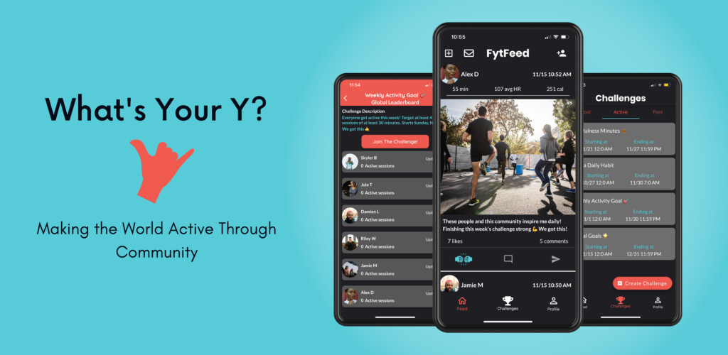 FytFeed mobile app with the mission of making the world active through community